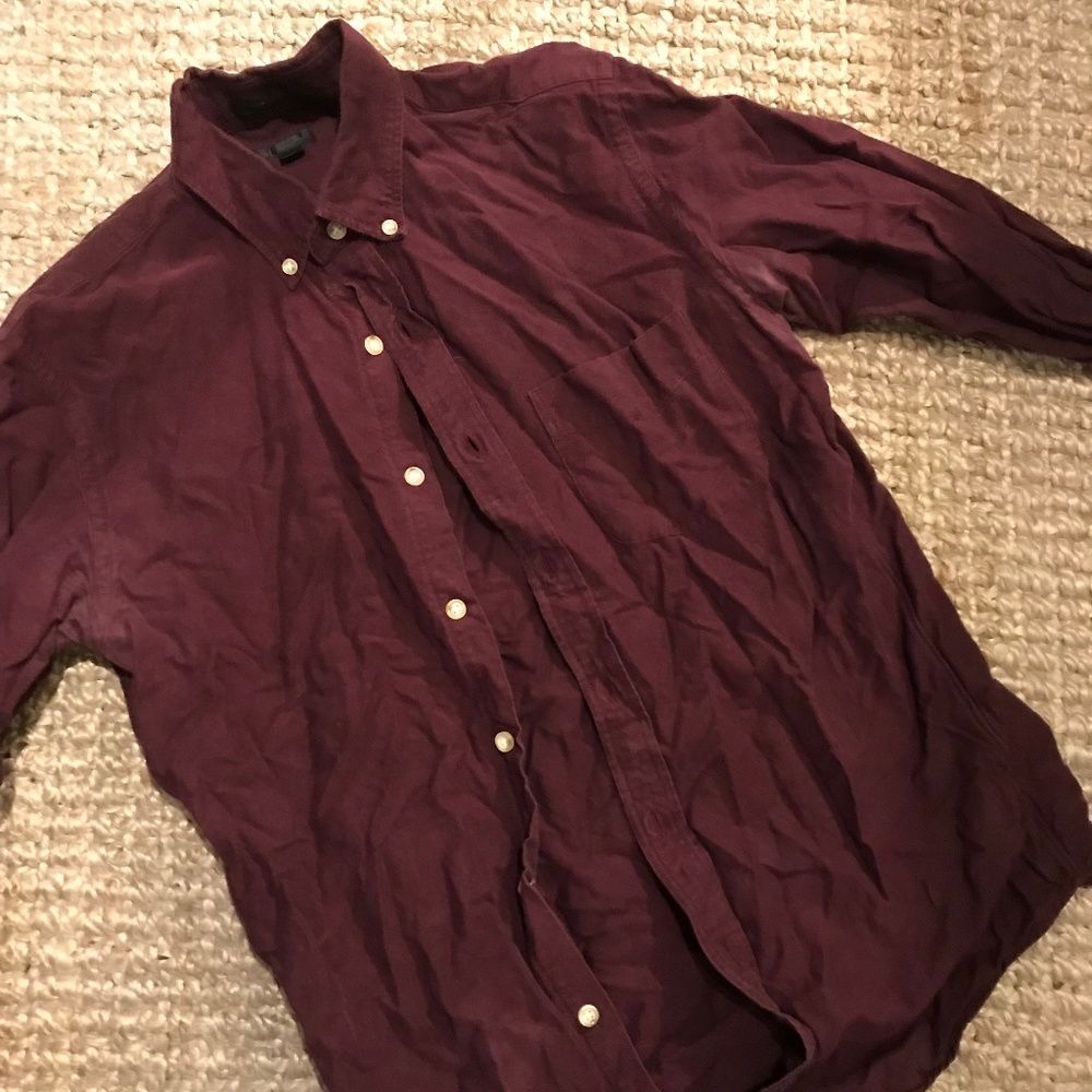 J. Crew Men's Oxford in Maroon